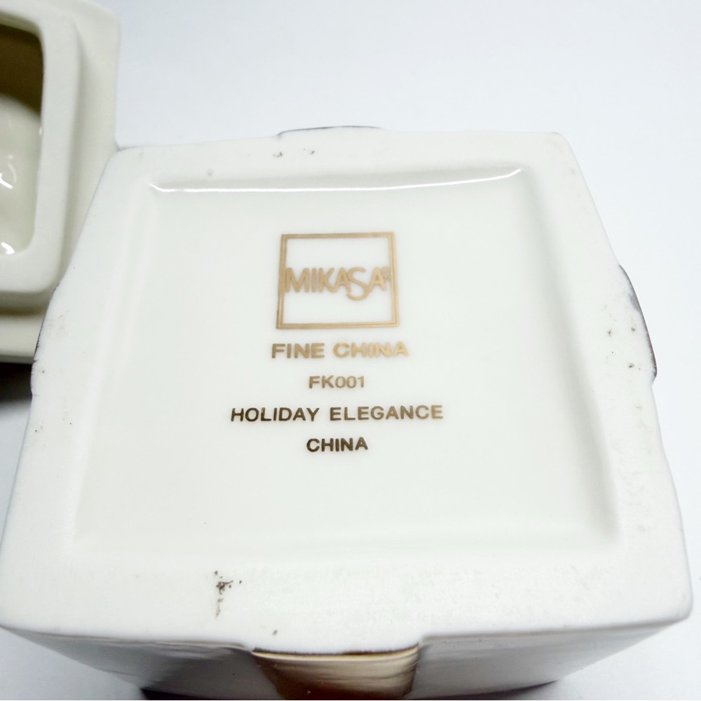 Mikasa Fine China Holiday Elegant Gift Box Trinket Box - Picture 10 of 10